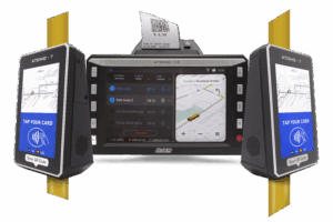 configuration of digitax atomo 7 smart ticketing validators integrated with atomo 10 mdt driver terminal for unified on board ticketing and fleet management