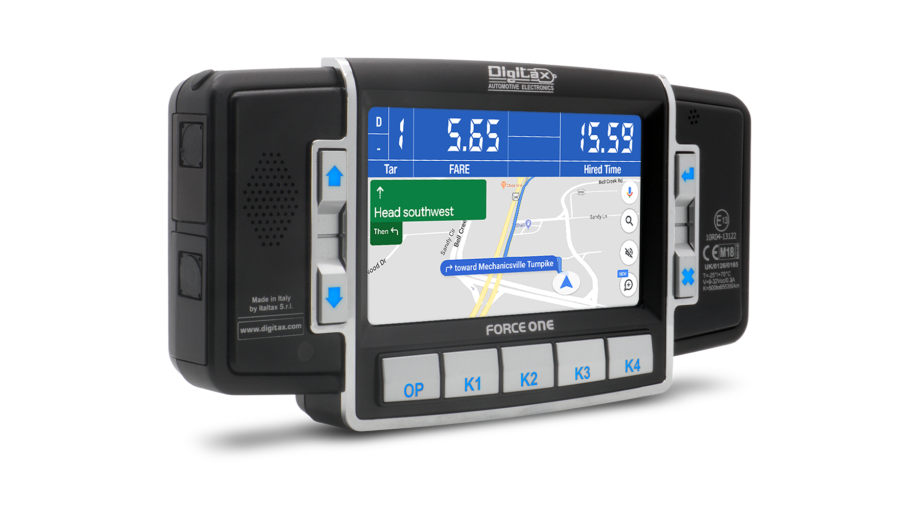 digitax force one navigator front view with touchscreen and navigation display