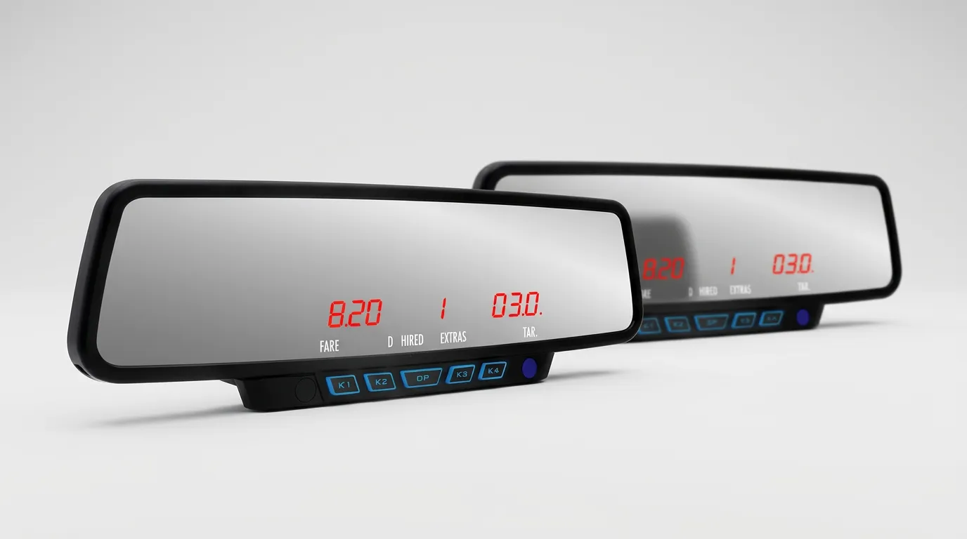 digitax mirror mounted taximeter range